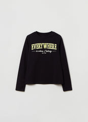 OVS Girls Everywhere Print Long Sleeve T-Shirt