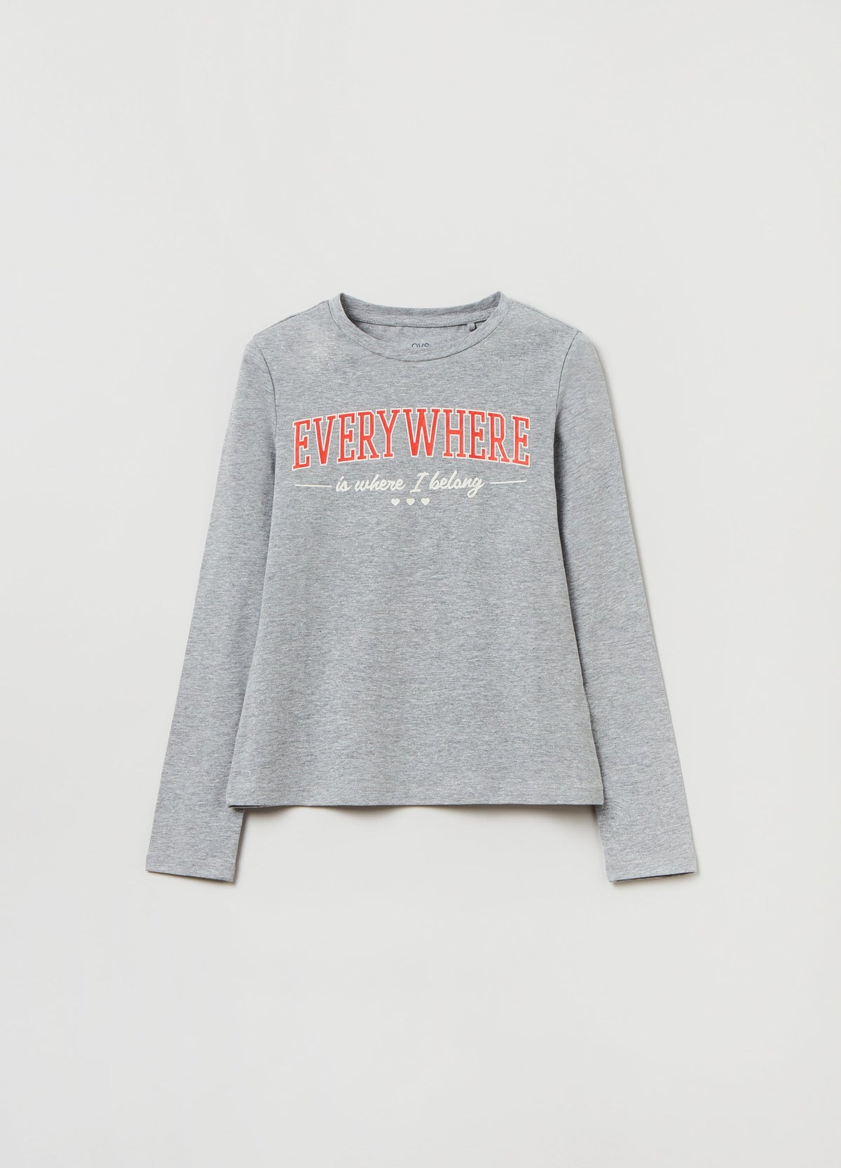 OVS Girls Everywhere Print Long Sleeve T-Shirt