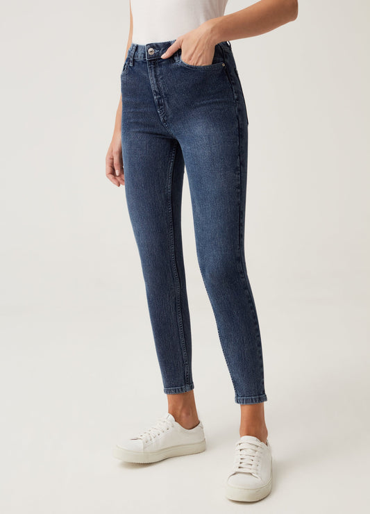 OVS Womens Skinny-Fit Crop Jeans