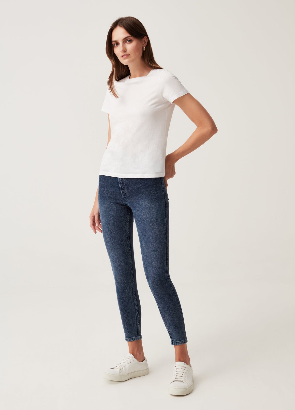 OVS Womens Skinny-Fit Crop Jeans