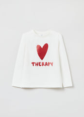 OVS Girls Heart Therapy Print Long Sleeve T-Shirt