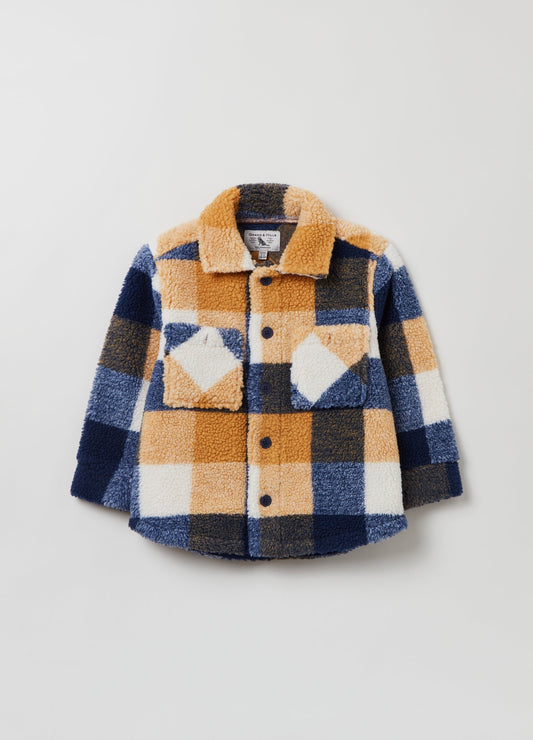 OVS Boys Sherpa Checked Jacket