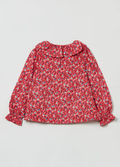 OVS Girls Floral Ruffle Collar Blouse