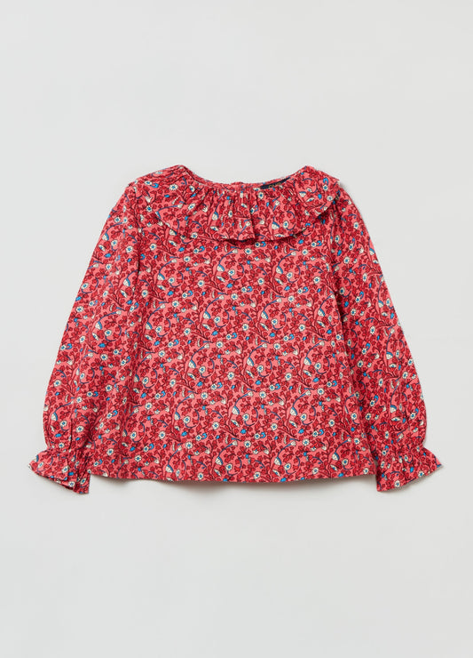 OVS Girls Floral Ruffle Collar Blouse