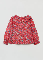 OVS Girls Floral Ruffle Collar Blouse