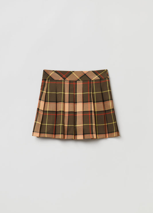 OVS Girls Tartan Check Pleated Skirt