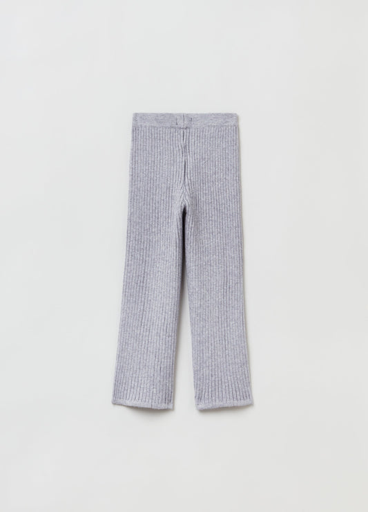 OVS Girls Rib Knit Wide Leg Trouser