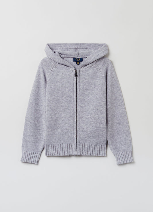 OVS Girls Zip Through Knit Hooded Cardigan