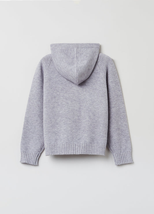 OVS Girls Zip Through Knit Hooded Cardigan