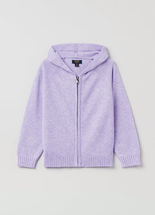 OVS Girls Zip Through Knit Hooded Cardigan