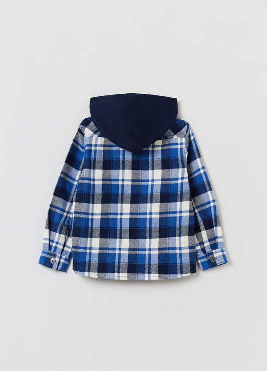 OVS Boys Checked Hooded Shacket