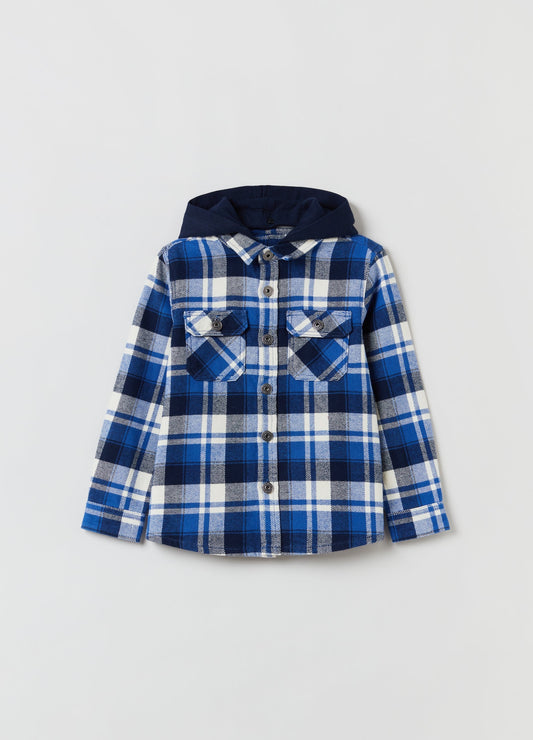 OVS Boys Checked Hooded Shacket