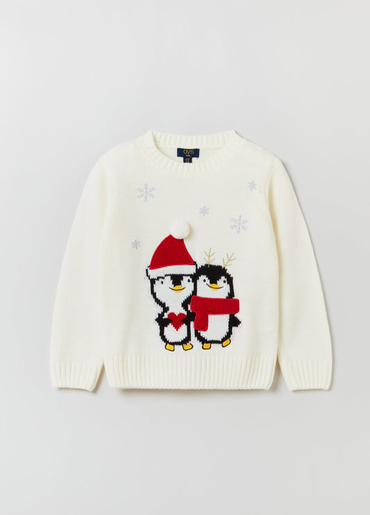 OVS Girls Winter Penguin Jumper