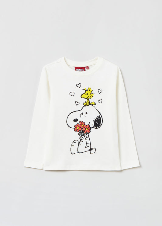 OVS Girls Long-Sleeved T-Shirt With Snoopy Print