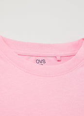 OVS Girls Cotton T-Shirt With Crew Neck