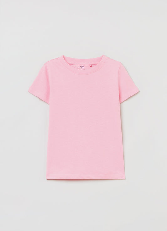 OVS Girls Cotton T-Shirt With Crew Neck