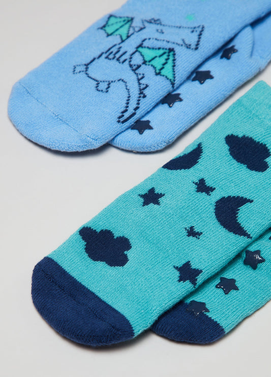 OVS Baby Boy Two-Pair Pack Stretch Slipper Socks