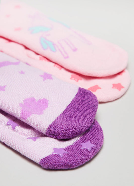 OVS Baby Girl Two-Pair Pack Stretch Slipper Socks