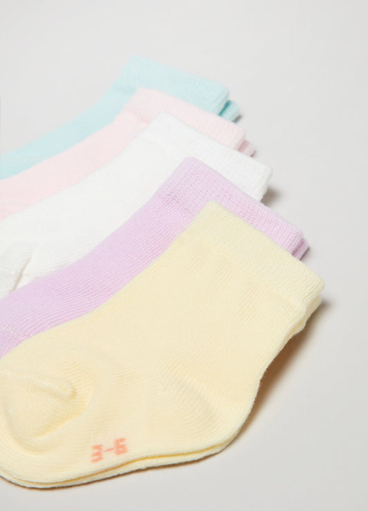 OVS Baby Girl Five-Pair Pack Short Stretch Socks