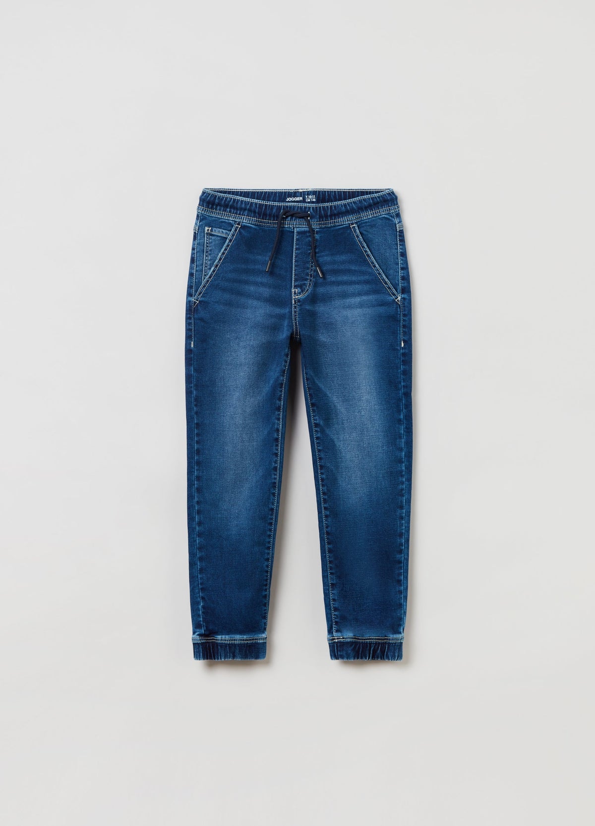 OVS Boys Denim Joggers With Drawstring And Pockets