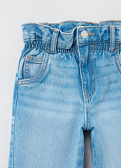 OVS Girls Five-Pocket, Paper Bag Jeans.