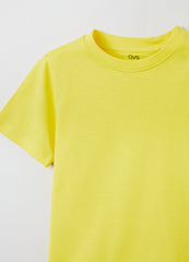 OVS Boys Solid Color Cotton T-Shirt