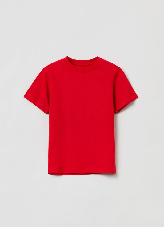 OVS Boys Solid Color Cotton T-Shirt