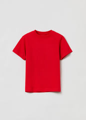 OVS Boys Solid Color Cotton T-Shirt