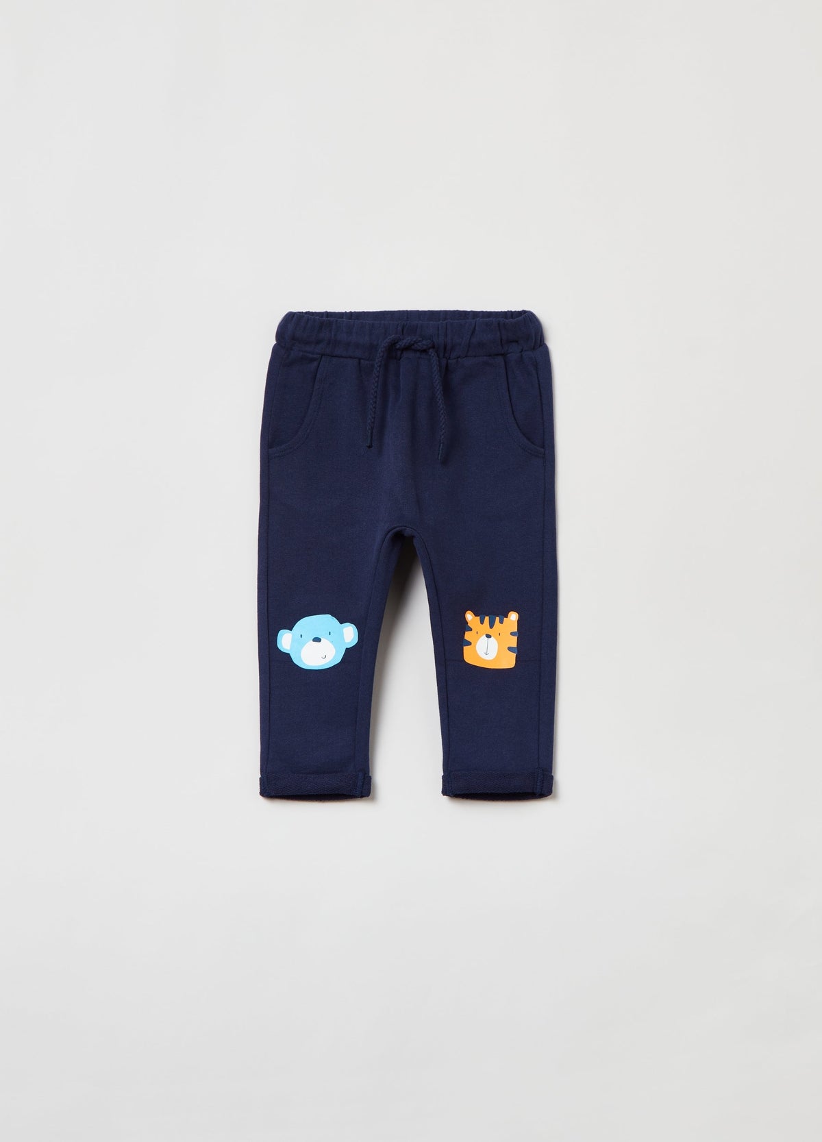 OVS Baby Boy Lightweight Plush Joggers With Animal Print