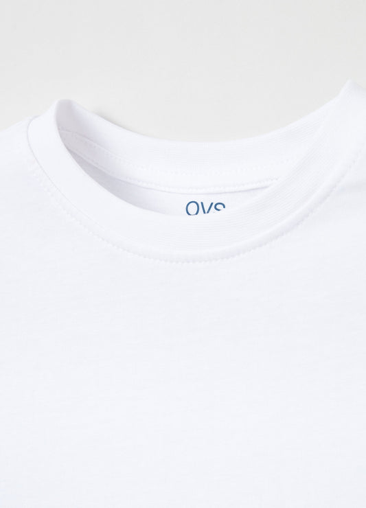 OVS Boys Solid Color Cotton T-Shirt