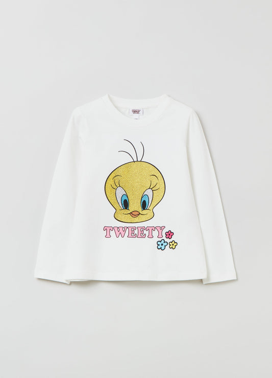 OVS Kids Girl Long-Sleeved T-Shirt With Tweety Print