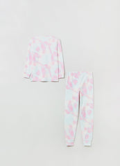 OVS Girls Tie Dye Pajamas With Glitter Print