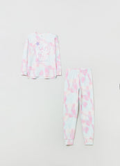 OVS Girls Tie Dye Pajamas With Glitter Print