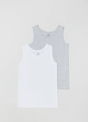 OVS Boys Two-Pack Vests With Round Neck