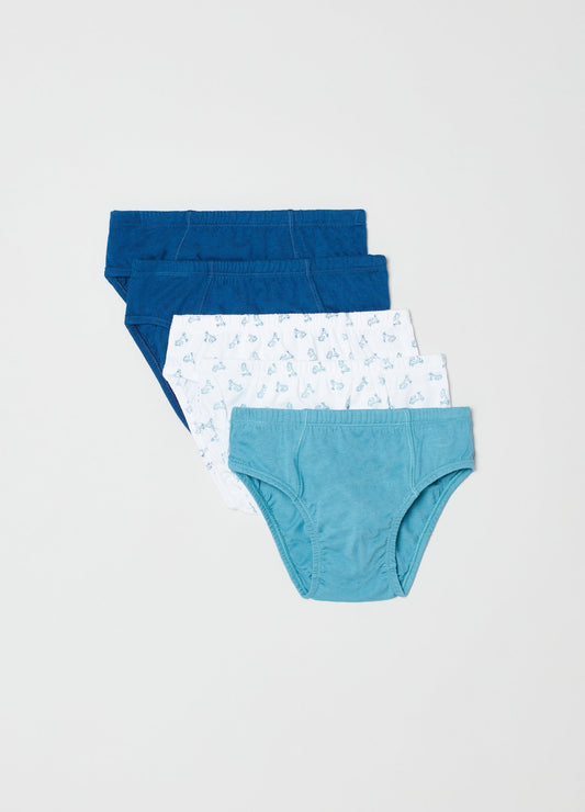 OVS Boys Five-Pack Organic Cotton Briefs