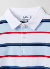 OVS Kids Boy Yarn-Dyed Striped Cotton Polo Shirt