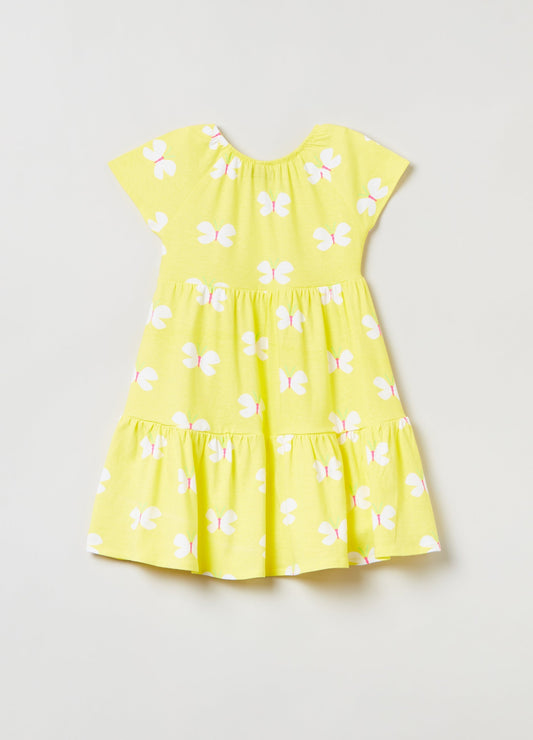 OVS Kids Girl Dress With Butterfly Print Flounce