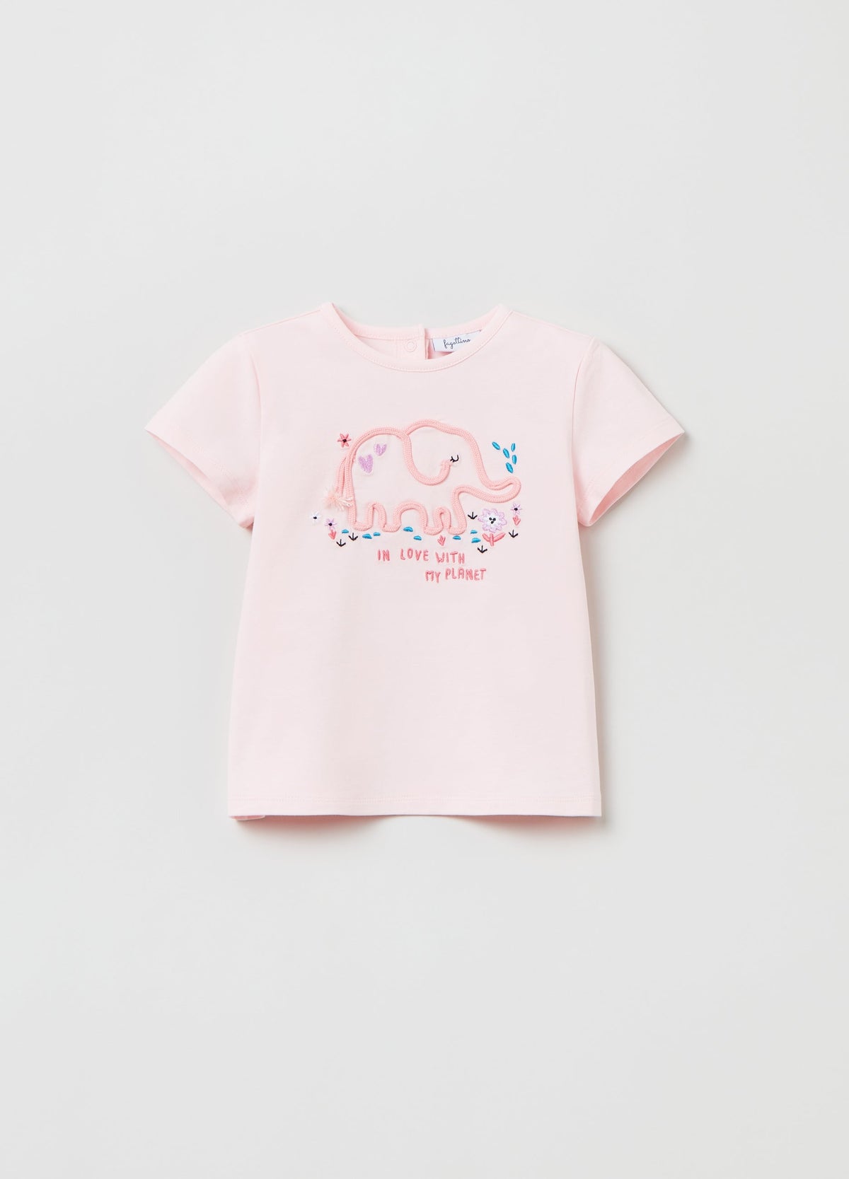 OVS Kids Girl T-Shirt With Embroidery And Elephant Application