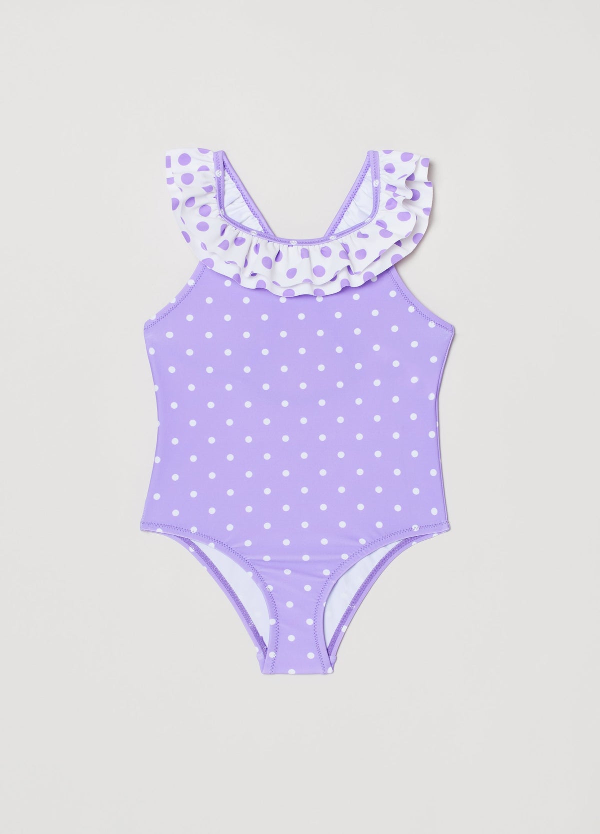 OVS Kids Girl One-Piece Swimsuit With Flounce And Polka Dot Print