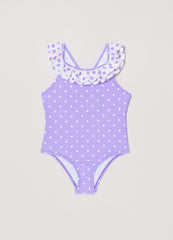 OVS Kids Girl One-Piece Swimsuit With Flounce And Polka Dot Print