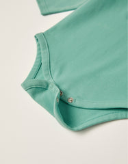 Zippy Newborn Aqua Green Long Sleeve Bodysuit