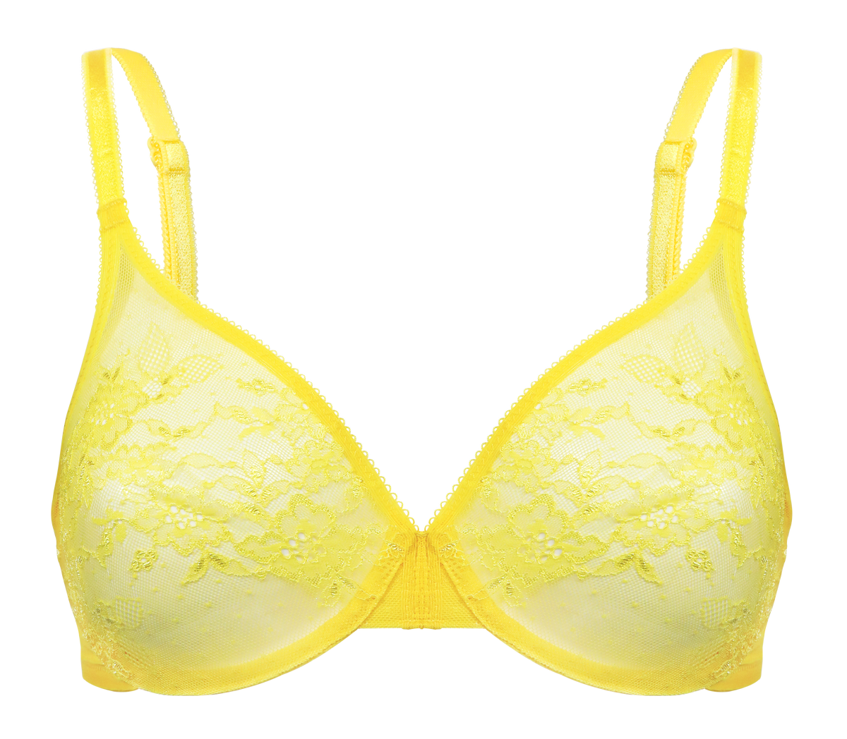 Gossard Under Wired Glossies Lace T Shirt Bra - Yellow