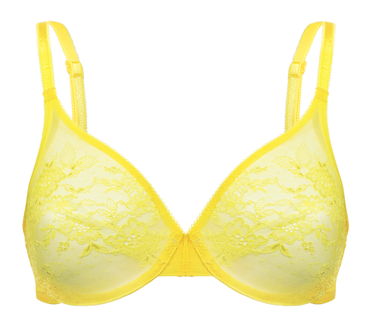 Gossard Under Wired Glossies Lace T Shirt Bra - Yellow