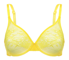 Gossard Under Wired Glossies Lace T Shirt Bra - Yellow