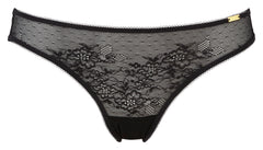 Gossard Glossies Lace Bikini Knicker -Black