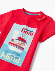 Zippy Cotton T-Shirt For Baby Boys Funny Boat