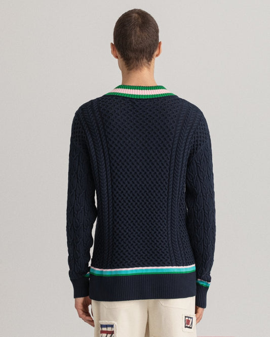 Gant Cable Cricket V-Neck Sweater