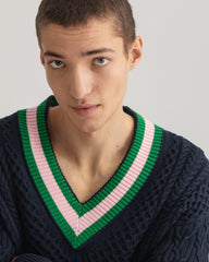 Gant Cable Cricket V-Neck Sweater