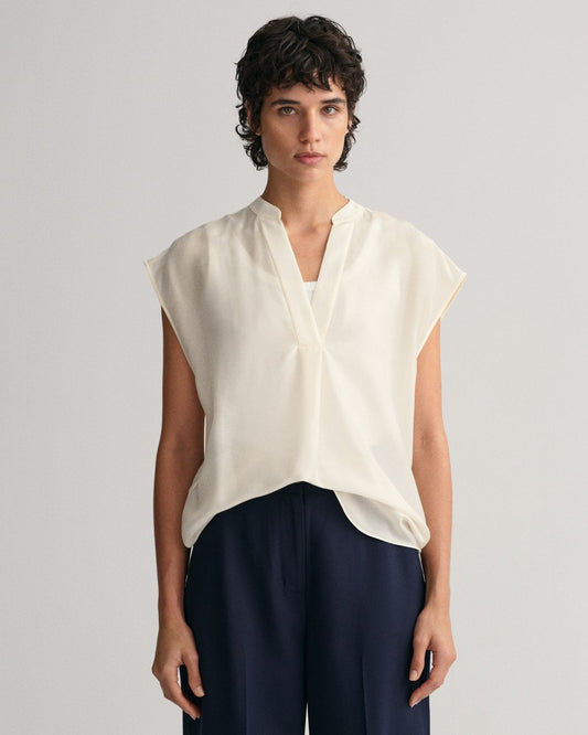 GANT Stand Collar Sleeveless Blouse