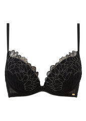 Gossard Swirl Padded Plunge Bra-Black